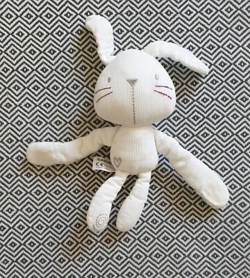 Babies R Us White Cord Bunny Toy Rabbit Comforter SR71 • £3.25