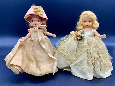 Kaiser  Chicago Stand Victorian Vintage Doll Lace Dress Hat Pair Porcelain Head • $47