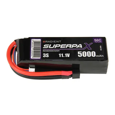 Radient 5000mAh 3S 11.1v 50C RC LiPo Battery W/ Deans (HCT) Connector Plug • £53.49