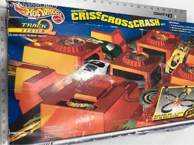 Vintage Hot Wheels Multicolor Criss Cross Crash Motorized Track Set Playset • $9.99