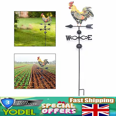 New Iron Rooster Cockerel Weather Vane Weathervane Garden Outdoor Wind Vane Uk • £26.03