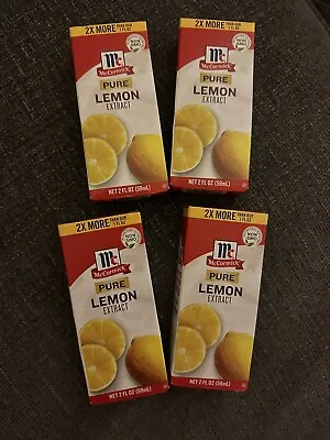 McCormick Pure Lemon Extract Lot Of 4 - 2 Fl Oz Bottles New • $16
