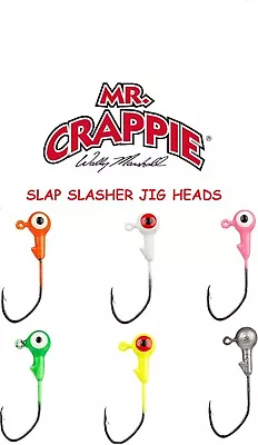 Strike King Mr. Crappie Slab Slasher Round Lead  Jig Head Choice Of Size/ Color • $3.19
