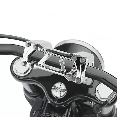 Chrome 4  Handlebar Riser Clamp 1.5  Pullback For Harley 93-96 FLSTN 99-09 FXSTB • $68.99