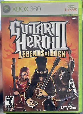 $10 • Buy Guitar Hero 3 III: Legends Of Rock (Xbox 360, 2007)  Complete CIB
