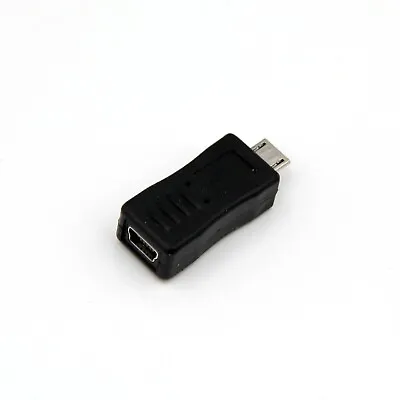 Micro Male USB Jack Plug To Mini Female Socket USB Charger Adapter Converter EU • £2.80