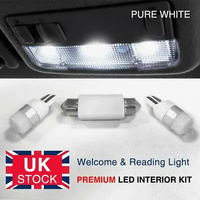 Xenon White Interior LED Welcome & Reading Lights Upgrade For Vauxhall Corsa D • $11.55