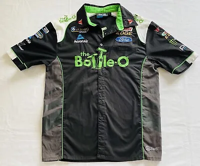 FORD Castrol Edge Official V8 Supercars Bottle O Racing Team Button Up Shirt L • $49.94
