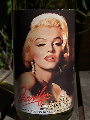 Rare 1986 Estate Of Marilyn Monroe Napa Valley Chardonnay Empty Wine Bottle • $130
