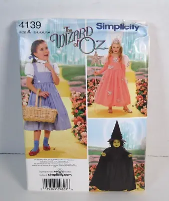 Simplicity 4139 Wizard Of  Oz Child Costumes Pattern Size 3-8  Uncut Free Ship! • $7.99