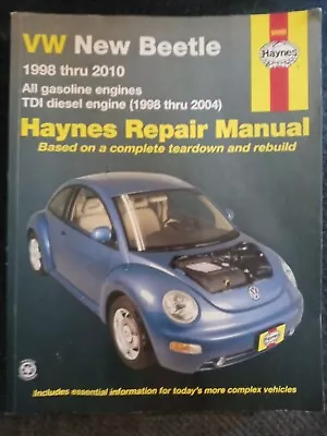 VW  Like New Beetle Haynes Repair Manual 1998-2010 9781563929946 • $24.50