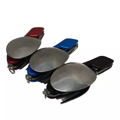 Cutlery Set WARRIOR Camping Folding - Various Colours • £6.99