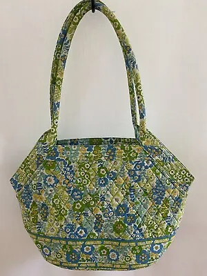 Vera Bradley Angle Tote Bag Green English Meadow Floral  • $59.99