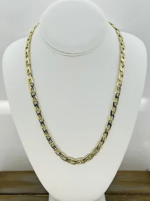 14kt Solid Yellow Gold 7mm Mariner Link Heavy 20.75  Chain Necklace 50 Grams • $3499.95