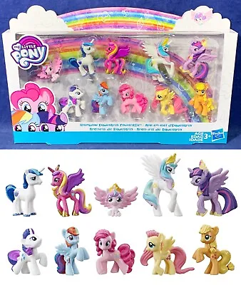 New RAINBOW EQUESTRIA FAVORITES My Little Pony 10 MINI FIGURE SET Flurry Heart • $37.95