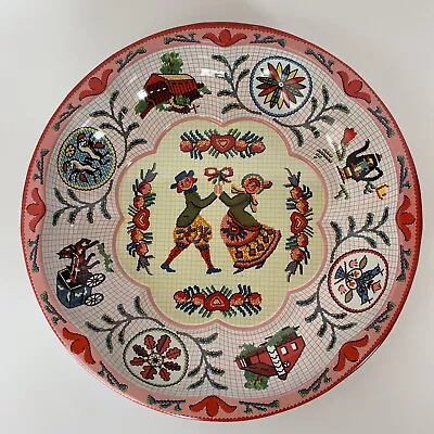 Daher Decorated Ware 11101 Tin Tray Vtg 1971 England Valentine Folk Art Sampler • $24.99