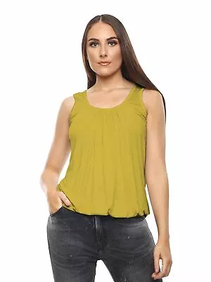 Women Stretchable Vest Tops Ladies Summer Loose Fit Camisole Sleeveless Tank Top • £7.49