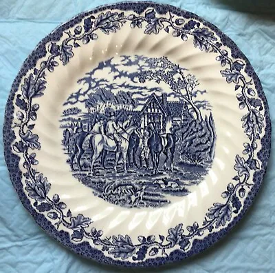 Fox Hunt Hunting Myotts Dinner Plate Blue Transfer • $19.99