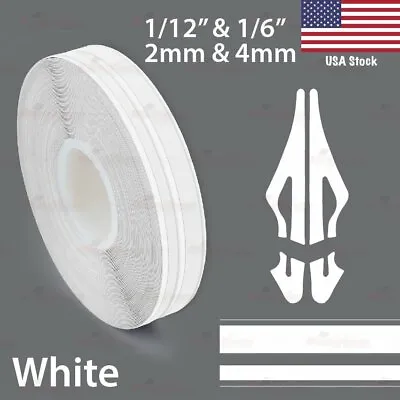 1/2  Vinyl Pinstriping PinStripe Car Body Styling Double Tape Sticker 12mm WHITE • $9.45