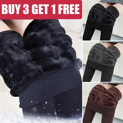 £7.73 • Buy New Ladies Winter Thick Fleece Lined Stretchy Thermal Leggings Jeggings Pants