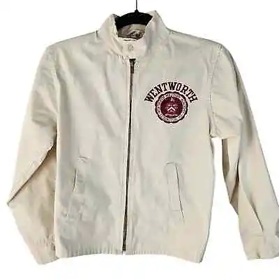 $42 • Buy Vintage Wentworth Military Academy Putty Summer Uniform Zip Jacket Youth 14