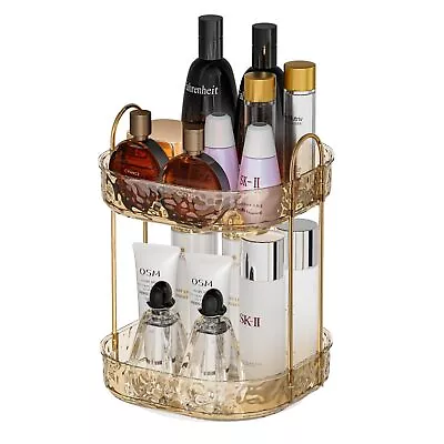 360 Rotating Makeup Organizer With Perfume Holder Bathroom Organizer For Counter • $12.65