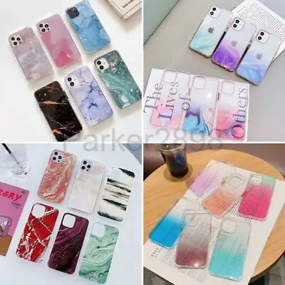 $13.19 • Buy For IPhone 12 11 Pro Max Mini XS XR 8 7 Plus Shockproof TPU Marble Gradient Case
