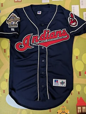 Authentic Russell Diamond Collection Cleveland Indians Blank Jersey 40 Medium • $150