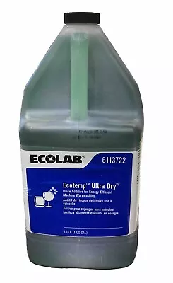 Ecolab Ecotemp Ultra Dry Rinse Additive Commer. Dishwasher Warewashing 6113722 • $30