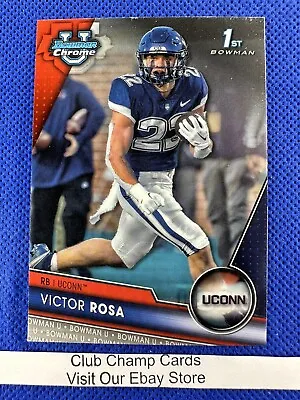 2023 #186 Victor Rosa Bowman University Chrome 1st Football U Conn • $2.97