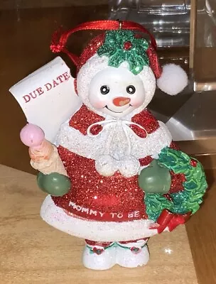 Christmas Snow Mommy  To Be Ornament • $19.99