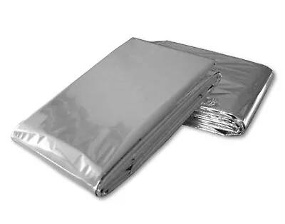 LOT Of 2: Emergency Rescue Blanket 52  X 84  Survival Doomsday Prep Tools Mylar • $9.95