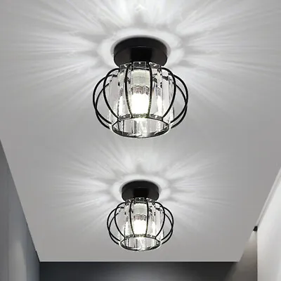 Crystal Chandelier Flush Mount Light Fixture Modern Ceiling Lamp Aisle Hallway  • $17.67