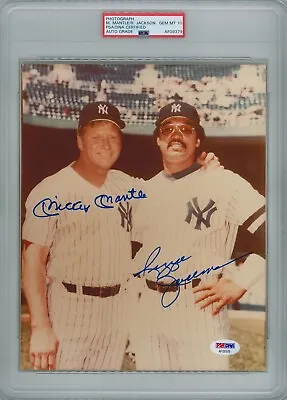 Mickey Mantle & Reggie Jackson Dual Signed 8x10 Psa Dna Af09379 Gem Mint 10 Auto • $1199.95