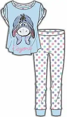 NEW Ladies 100% Cotton Disney 'Eeyore' Pyjamas Nightwear/Loungewear  • £14.99