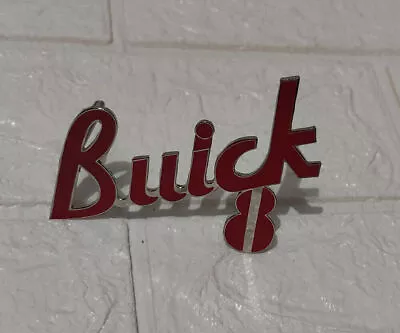 Vintage BUICK 8 Front Grill Radiator Hood Brass Enamel Badge Emblem • $125