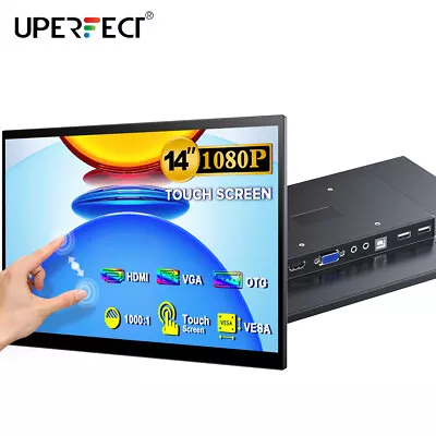 UPERFECT 14  Touchscreen Monitor Portable Computer Monitor HDMI VGA For PC • $219.99