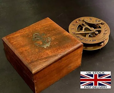 Sundial Compass 3  Vintage Brass Nautical Marine Compasses Steampunk Retro Old • £24.99