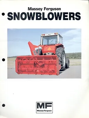MASSEY FERGUSON - MF - 1988 Tractor PTO SNOWBLOWER - Original Sales Brochure • $9.95