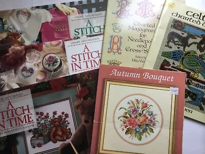 Lot Of Vintage Cross Stitch Patterns • $11.95