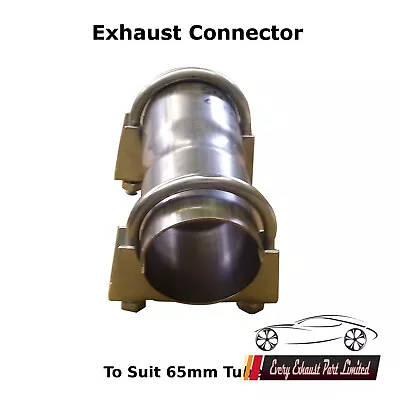 £6.83 • Buy 65mm Clamp On Or Weld On  Exhaust Repair Pipe Tube Connector Joiner Sleeve