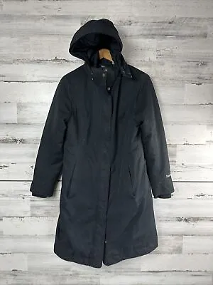 Marmot Jacket Women M Black Duck Down 700 Fill Full Zip Insulated Parka W/ Hood • $49.99
