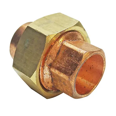 3/4  Copper + Brass Union C X C (BAG OF 5) - BRASS PIPE FITTING • $41.13