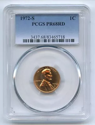 1972 S 1C Lincoln Cent PCGS PR68 • $0.81