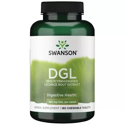 £21.99 • Buy Swanson DGL Deglycyrrhizinated Licorice Root Extract 385mg 180 Chewable Tablets