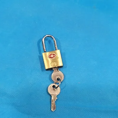 Vintage Brass Miniature Lock With Key • $4.04