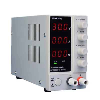 0-30V 0-10A Lab DC Bench Power Supply Variable Adjustable Power Supply • $57.95