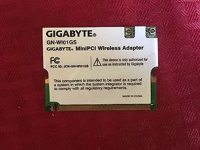 Wireless Mini-pci Adapter GN-WI01GS Fcc  Up To 54 Mbps  802.11B/G  Mini-pci • $16.95