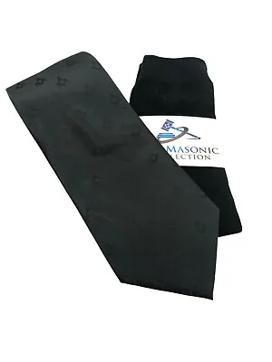 Black Masonic Socks With Matching Black Masonic Tie - Masons Gift Lodge Regalia • $25.14