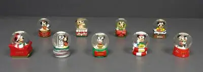 Lot Of 9 Small 2.5  JC PENNEY Miniature MICKEY MOUSE Limited Edition Snow Globes • $34.94